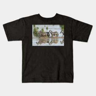 Zebras Crossing Kids T-Shirt
